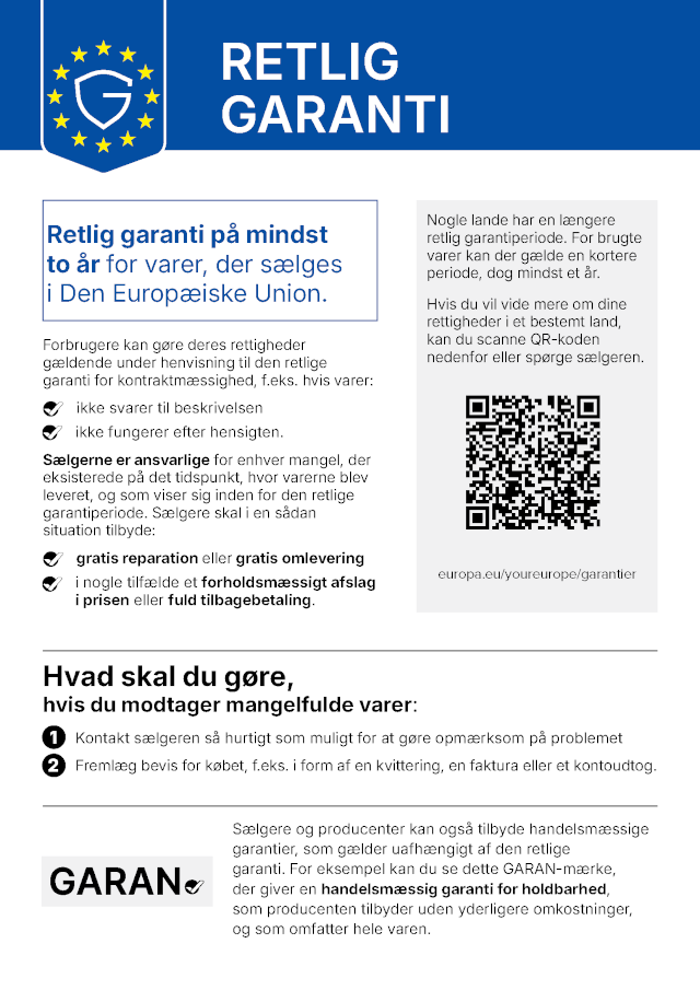 EU reklamationsrettigheder som forbruger